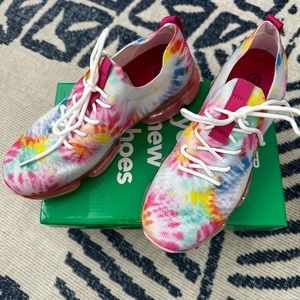 LUCKY STEP Women Air Cushion Fashion Walking Shoes Tie Dye size 7